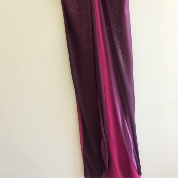 Le Chateau Pink and Purple Split Slip Maxi Dress Size XL - Picture 6 of 7